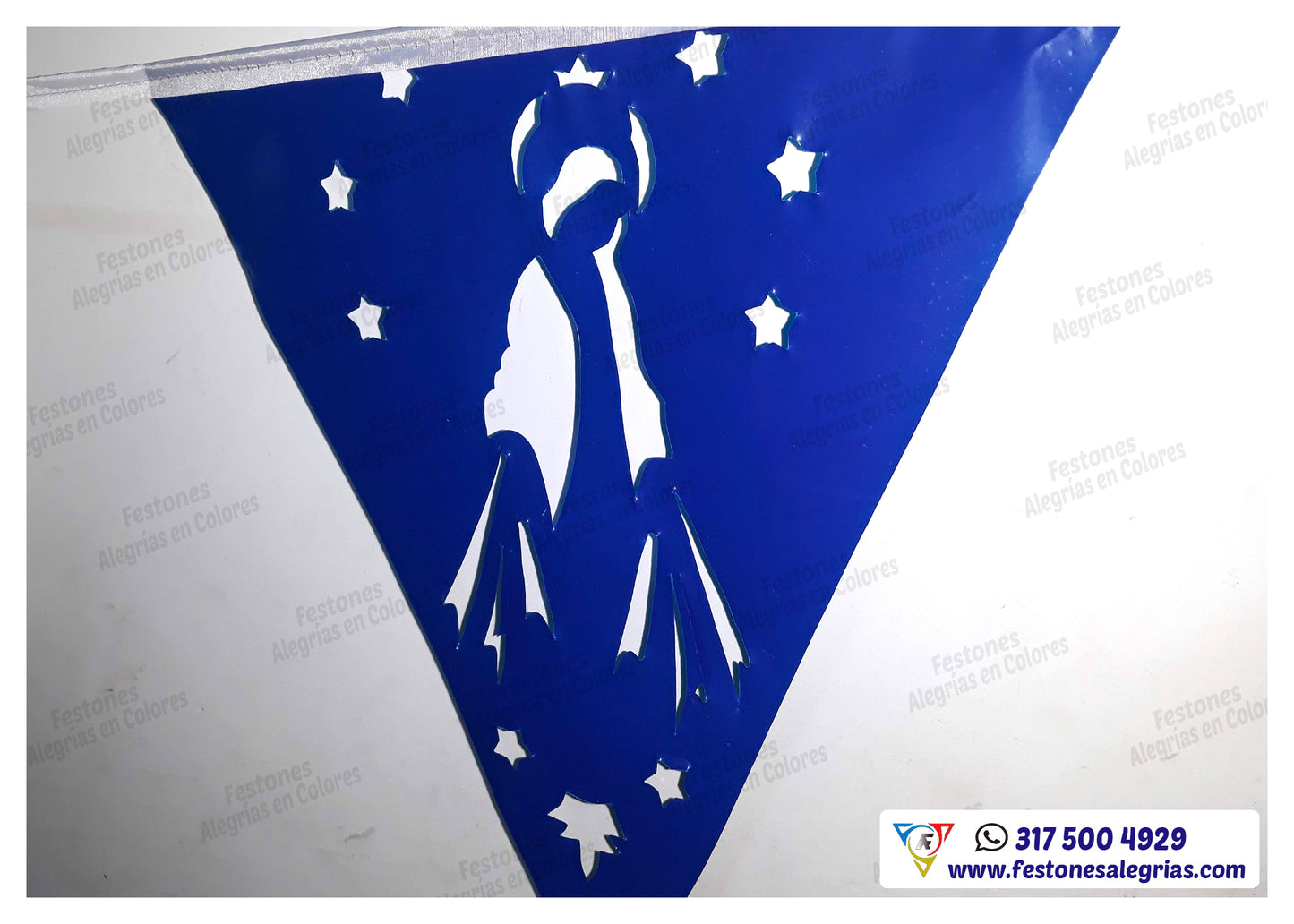 Feston Virgen Troquelada – 50 mts (Sobre pedido)