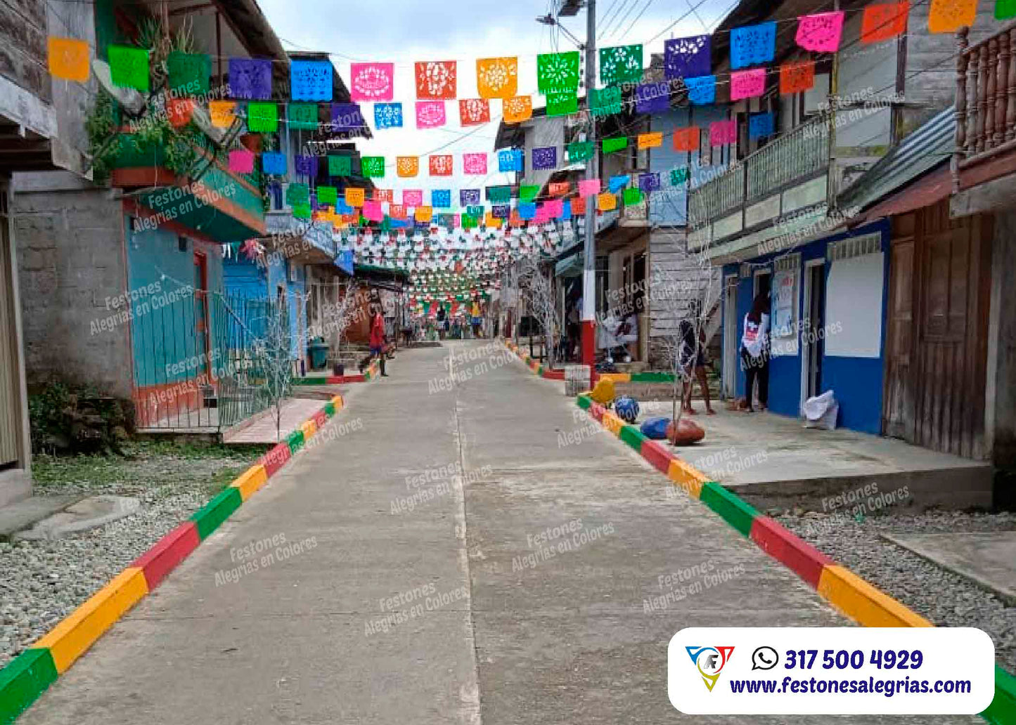 Feston Mexicano Multicolor 50mts -Plastico